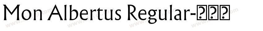 Mon Albertus Regular字体转换